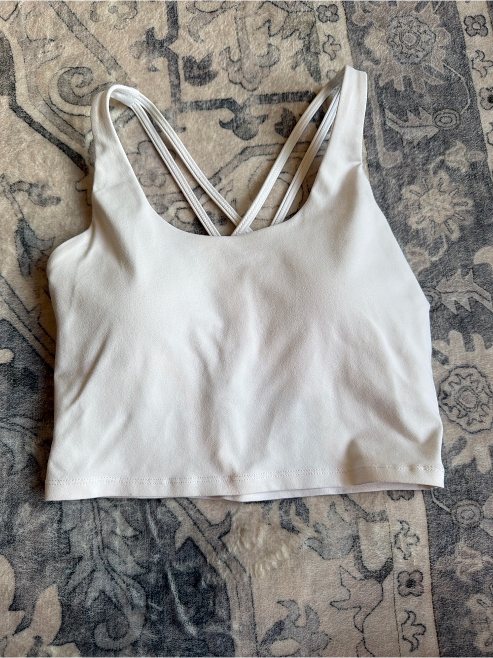 White Strappy Cropped Tank Top